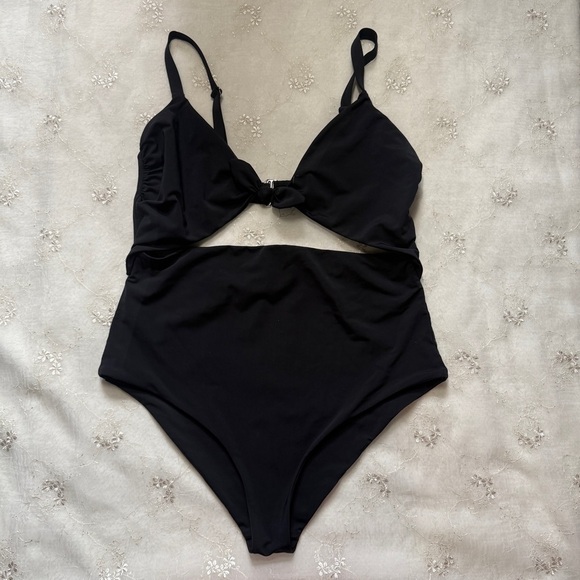 Mara Hoffman Black Cutout One-Piece Swimsuit – Size 2X Made in USA - Picture 1 of 6